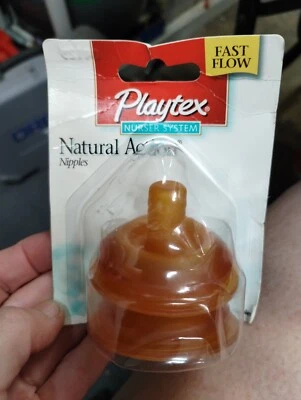 PLAYTEX OLDER Baby FAST FLOW FLAT TOP NIPPLES DISCONTINUED HARD TO FIND FREESHIP - Image 1 of 2