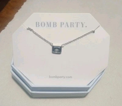 Bomb Party 全新带标签 3471,Much Obliged,彩虹黄玉,镀铑,免运费 — 第 1/4 张图片