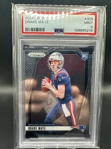 2024 Panini Prizm Rookies Drake Maye #329 PSA 9 MINT Rookie RC - Picture 1 of 6