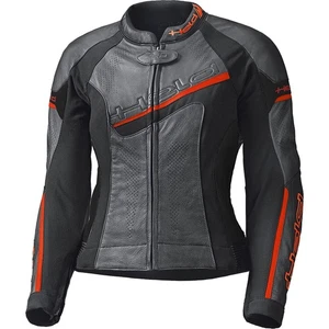Ladies motorcycle jacket 38-held Debbie II-leather jacket black-neon red - Picture 1 of 3