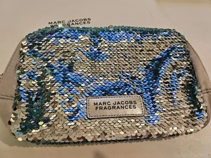 Marc Jacobs piccola borsa/borsa trucco zip glitter nuova con scatola blu nuova - Foto 1 di 11