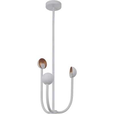 Araña de fundición Craftmade 49223-MWWGL-LED hoja blanca mate/dorada Foto 1 de 3