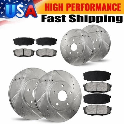 Front and Rear Disc Rotors Brake Pads for 2013-2017 ES350 Toyota Camry Avalon - Image 1 of 4