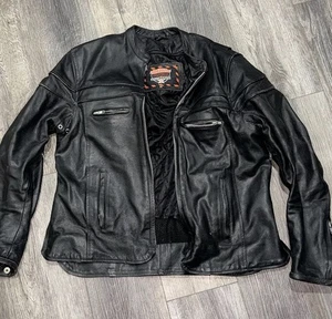 Interstate Leather Biker Jacket Mens Large Original Classics Quilt Liner - Picture 1 of 5