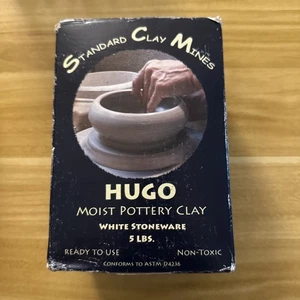 Hugo Moist Pottery Clay White Stoneware 5lbs ready to use non-toxic - Picture 1 of 13