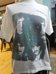 The Beatles Shirt Erwachsene M weiß vorne große Grafik Liverpool englische Rockband - Bild 1 von 6
