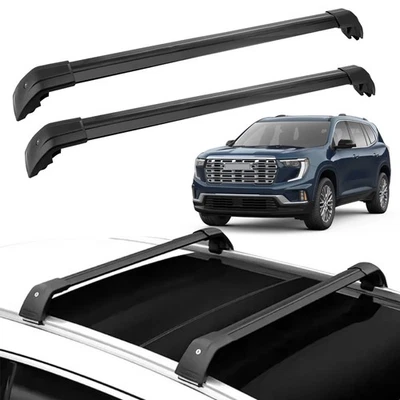 Roof Rack Cross Bars for GMC ACADIA 2024 2025 Lockable Aluminum Rails - Image 1 of 4