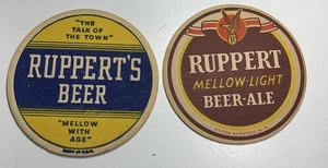 2 verschiedene Ruppert Bierdeckel 4 Zoll New York - Bild 1 von 4