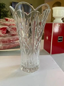 Vintage schwere tief geschliffene Kristallvase 11’ hoch - Bild 1 von 4