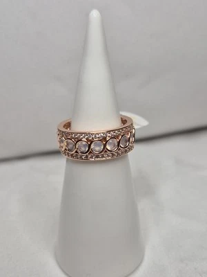 Bomb Party Ring Size 7 "Obsessed With You" White Opal On Rose Gold RBP7790 - Image 1 of 3