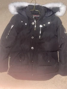 Moose Knuckles Men's Black Jacket With White Fur And A Men’s Size Small, No NFC - Picture 1 of 9