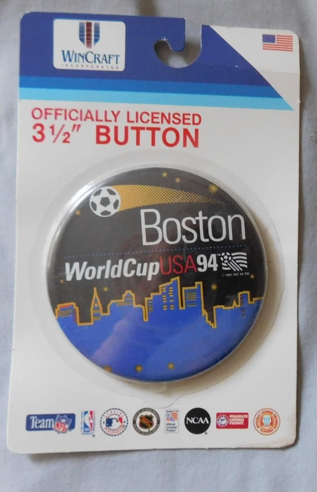 Boston World Cup USA 1994 Wincraft 3 1/2” Button Pin New - Image 1 of 1
