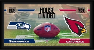 Seattle Seahawks vs Arizona Cardinals Frmd 10" x 20" House Divided Collage - Picture 1 of 1