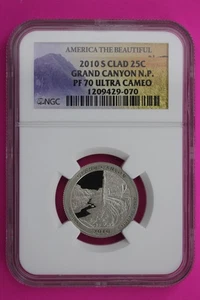 2010 S PF 70 Clad Quarter Grand Canyon Park ATB NGC Graded Certified Slab 483 - Picture 1 of 3