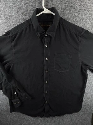 Tommy Bahama Button-Down Tencel XL Black Pocket Long Sleeve Shirt Mens Adult - Image 1 of 4