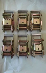 6 MANIJAS CORTAS DE TRINQUETE PARA AMARRE REMOLQUE EJE CARRETILLA REMOLQUE AUTOMÁTICO GRILLETE HENDIDURA - Imagen 1 de 3