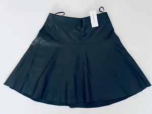Banana republic leather black fit flare skirt size uk 4 RRP £150.00 - Picture 1 of 10