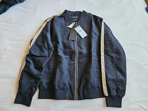NWT Men's Zara Black/Beige Suede Jacket Sz L - Picture 1 of 4
