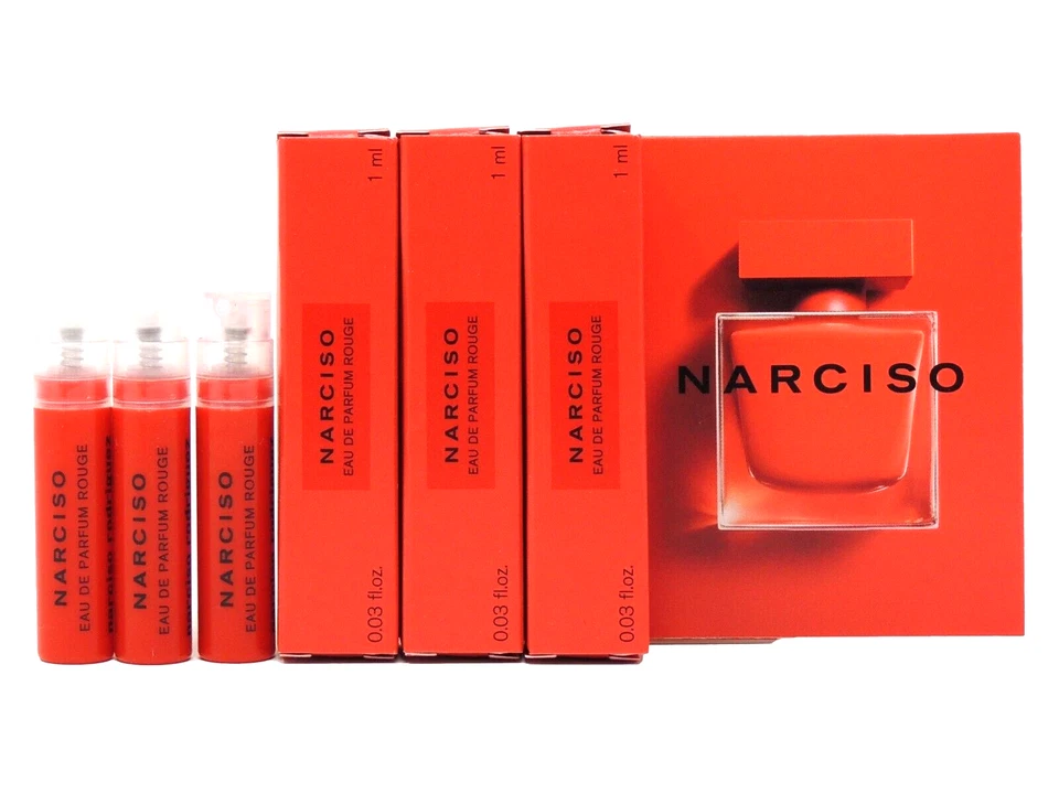 NARCISO RODRIGUEZ NARCISO EDP ROUGE 1,0 ml 0,03 fl oz x 3 muestras de spray de perfume Foto 1 de 1