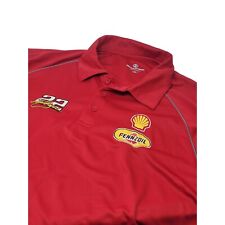 Kurt Busch # 22 NASCAR Pennzoil Polo Shirt Red Moisture Wicking Size XL Men's