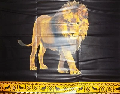 African Lion Fabric  4 yards - Image 1 of 2