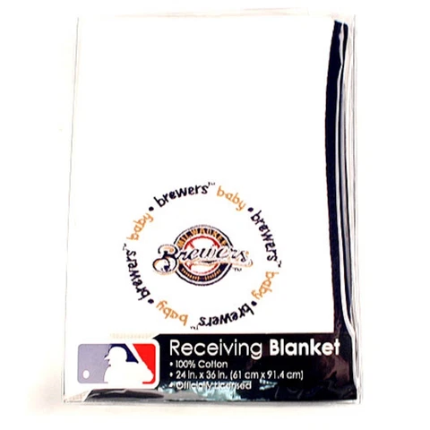 Milwaukee Brewers Infant Baby Newborn Receiving Blanket 24"x36" Brand New Cover