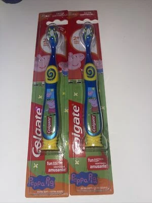 Colgate Peppa Pig Kids Manual Toothbrush W Suction Cup Xtra Soft  Pack of 2 Blue - Image 1 of 4