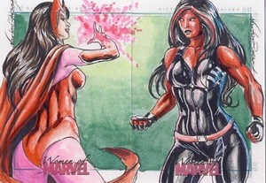 2013 Women of Marvel Series 2 Sketch Card Barbosa Scarlet Witch Red She Hulk
