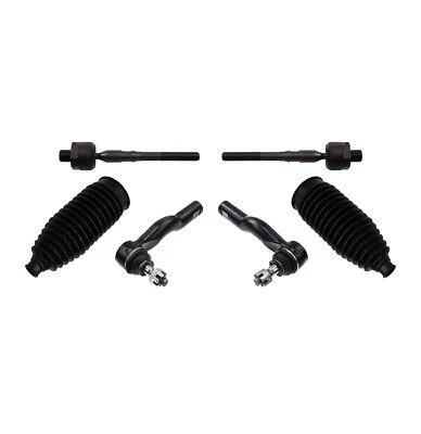 6 peças extremidades internas externas de haste de amarração fole de engrenagem de direção para Ford Fusion Lincoln MKZ - Imagem 1 de 4