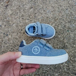 Baby Shoe Classic Skater Penguin Draden Casual Boys Size Toddler C4 Denim Low - Picture 1 of 4