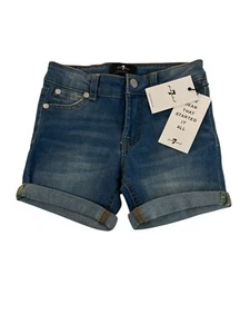 7 For All Mankind Denim Jeansshorts blau Stretch Mädchen Größe 5 - Bild 1 von 8