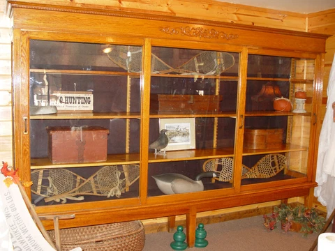 Haberdashery Shop Display Cabinet, General Store; 3 Sliging doors -  19th c Cover