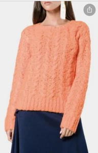 Suéter Sies Marjan Casey Tejido con Cable Lana de Alpaca Melón Neón Naranja Talla XS $495 - Imagen 1 de 23