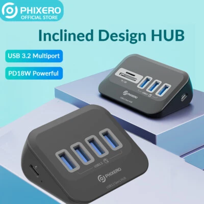 USB 3.2 Docking Station Hub Type C Splitter Adapter Multi Port 5/10Gbps PC Mac - Image 1 of 4