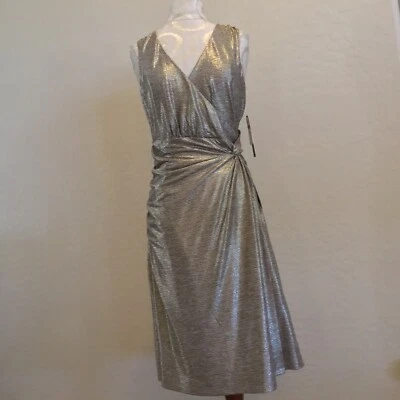 NWT ANTHROPOLOGIE KARI METALLIC MIDI DRESS SMALL BOHO PARTY COCKTAIL WEDDING - Image 1 of 4