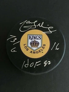 MARCEL DIONNE AUTOGRAPHED  L.A.  PUCK    J.S.A.  AUTHENTICATED - Picture 1 of 4