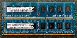 2 x Hynix 4GB = 8GB 2RX8 PC3-12800S-11-12-F3. - Picture 1 of 1