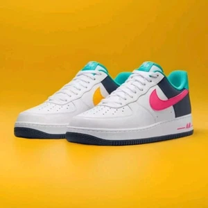 Sz11 Nike Air Force 1 Low '07 90's Neon HF4849-100 Mens New - Picture 1 of 5