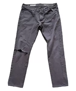 Pantalones de mezclilla Gap 1969 usados descoloridos rasgados para hombre talla 34 x 32 gris calce ajustado - Imagen 1 de 5