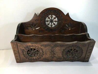 Beau porte-lettres breton, courriers ancien en bois… - Photo 1/4