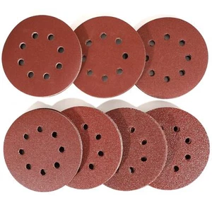 52 Pack 5 inch Sanding Discs 8-Hole Hook & Loop Sandpaper 60/80/120/220/320 Grit - Picture 1 of 3