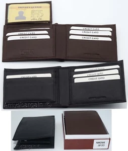 Herren-Geldbörse RFID-Echtleder mit Doppelfaltung zum Schutz von Ausweisen Kreditkarten + BR. Neu im Karton - Bild 1 von 40