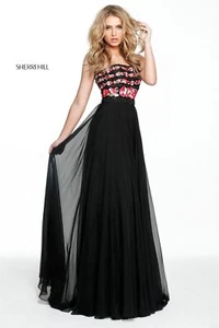 Sherri Hill 50984 schwarz Festzug Gala Kleid Dress Gr. 18 Neu mit Etikett Sale! - Bild 1 von 3