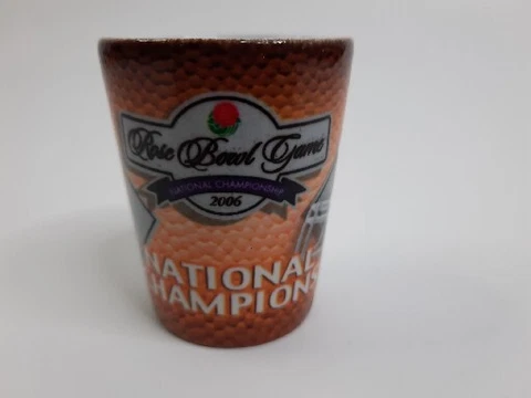 Collectible 2006 University of Texas National Champs Shot Glass  Rose Bowl Game Cover