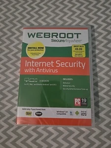Webroot Internet Security With Antivirus For PC, Windows 10 Compatible - Picture 1 of 2
