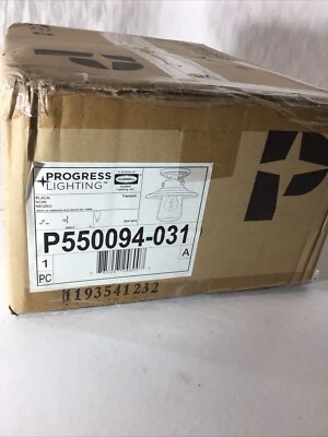 Progress Lighting Clear Ceiling Seeded Glass Light Matte Black P550094-031 - Image 1 of 4