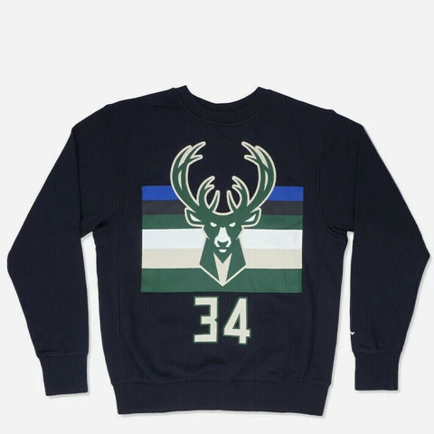 Nike AIR JORDAN Size M L XL Milwaukee Bucks Giannis Fleece Sweatshirt RARE! Cover