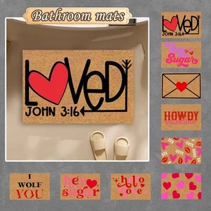 Valentine's Day Imitation Floor Mats Home Porch Entrance Door Mats Bathroom Mats - Picture 1 of 29