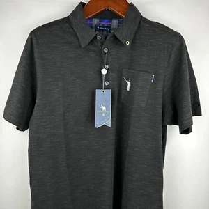 William Murray Men's Polo Shirt - Golf - Short Sleeve - Black Heather - M - Picture 1 of 23