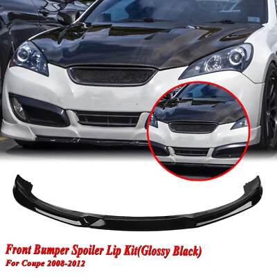 Kit de labio divisor de parachoques delantero de auto para Hyundai Genesis cupé 2008-2012 2011 negro Foto 1 de 4